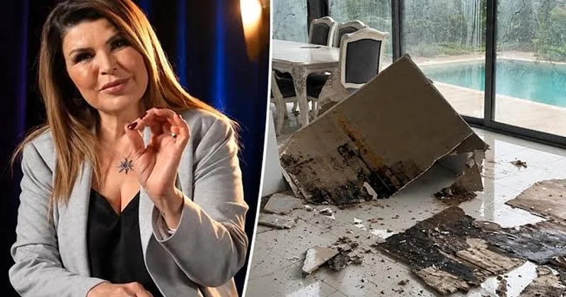 Ünlü astrolog Nuray Sayarı nın lüks villasını sağanak fena vurdu! Tavan çöktü, havuz taştı Sözcü Gazetesi