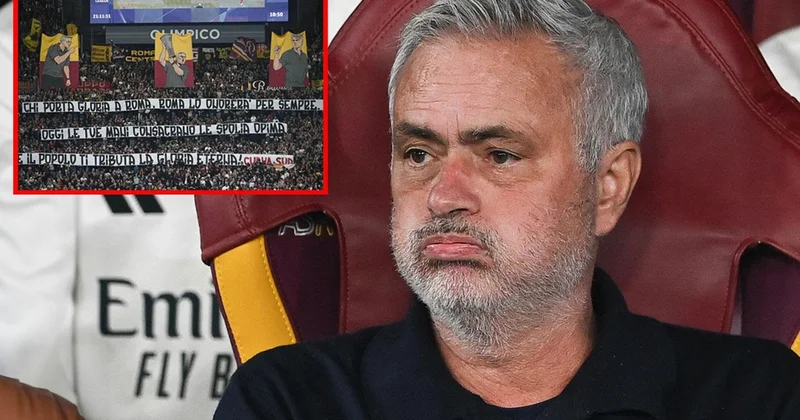 Roma taraftarları Mourinho için bunu yaptı! Sonrasında yaşananlar inanılmaz