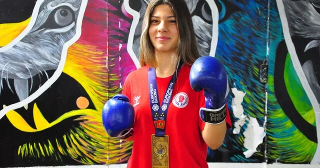 Ağabeyinin antrenmanını izlerken merak saldığı boksta Avrupa şampiyonu oldu Manisa Haber Habertürk Yerel Haberler