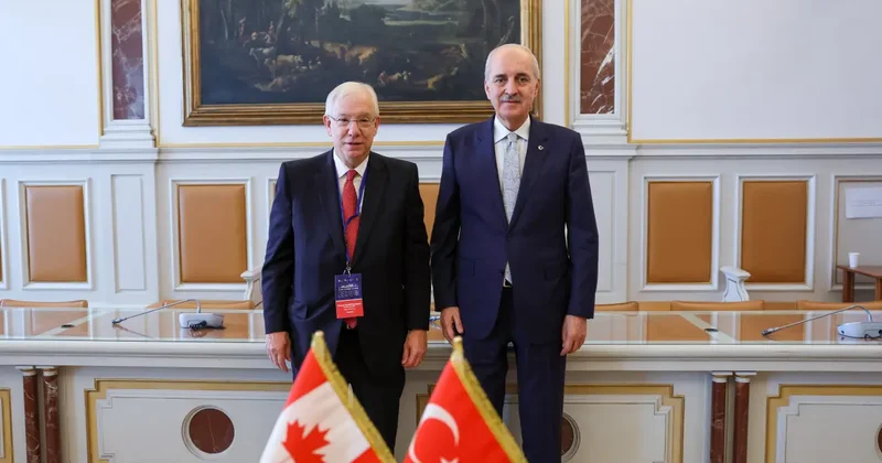 TBMM Başkanı Kurtulmuş, Kanada Avam Meclisi Başkanı Scarpaleggia ile görüştü