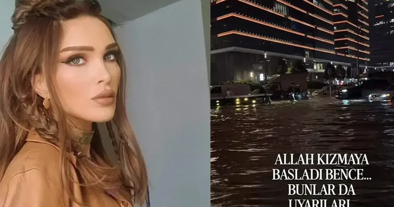 İstanbul’daki sel görüntülerini paylaştı! Seren Serengil’in notu dikkat çekti
