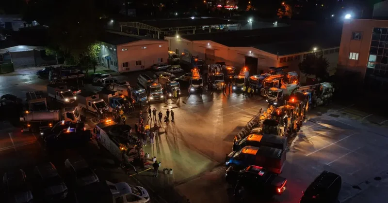 Bursa da kent genelinde seferberlik: 1134 personel ve 439 araçla önlem alındı