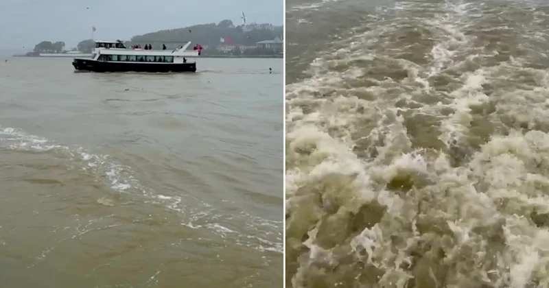 İstanbul daki sel felaketinin ardından Haliç in rengi değişti