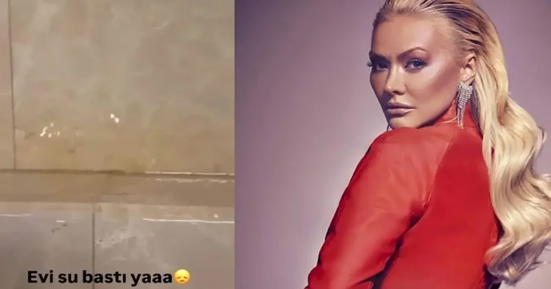 Şarkıcı Aylin Çoşkun un evini su bastı! O anlar kamerada
