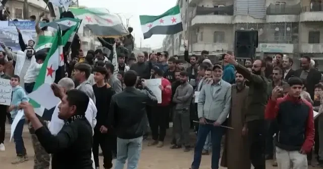 Suriye de terör örgütü PKK/YPG protesto edildi VİDEO İZLE