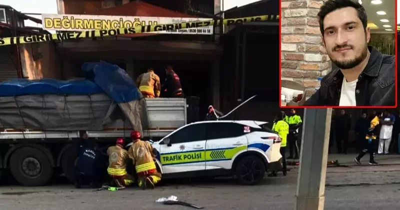 Polis aracı TIR a çarptı: 1 şehit, 1 yaralı