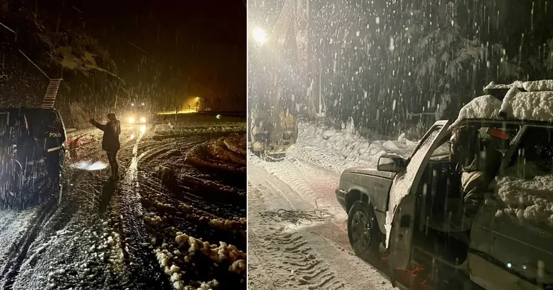 3 ile mevsimin ilk karı düştü! Yollar kapandı