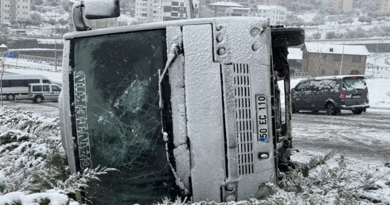 Nevşehir de devrilen işçi servisindeki 14 kişi yaralandı Sözcü Gazetesi