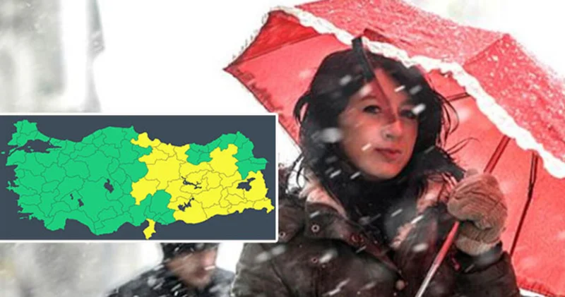KAR GELİYOR! 24 kent için sarı alarm! Sıcaklık 2 4 derece düşüyor... 3 bölgeye kar geliyor! Son dakika haberleri