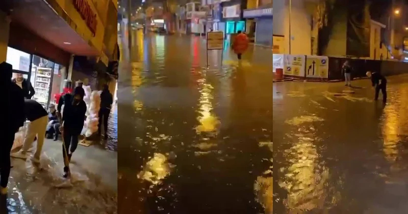 Hatay da zorlu gece! Mahalleleri su bastı
