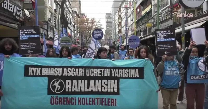 KYK zammı için Meclis yürümek isteyen öğrencilere müdahale: 10 öğrenci gözaltına alındı