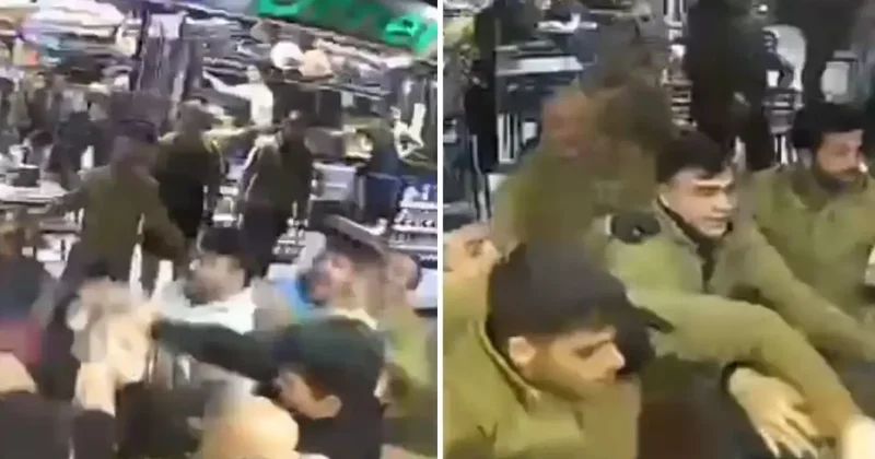 Aralarına alıp acımasızca dövdüler! Dehşet anları kameralarda