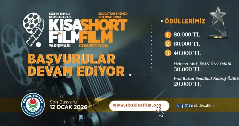Eğitim temalı 9’uncu Uluslararası Kısa Film Yarışması na başvurular devam ediyor