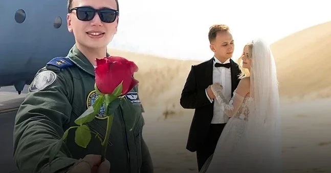 Şehit üsteğmenin eşi, düşen uçakta birlikte çekildikleri fotoğrafları paylaştı