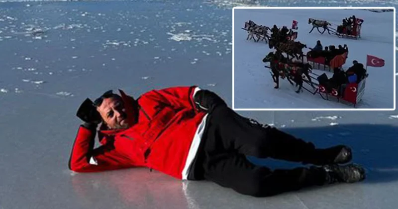 Atlı kızaklar ve kar motorları hazırlandı... Eşsiz güzellik buz tuttu SON DAKİKA HABER