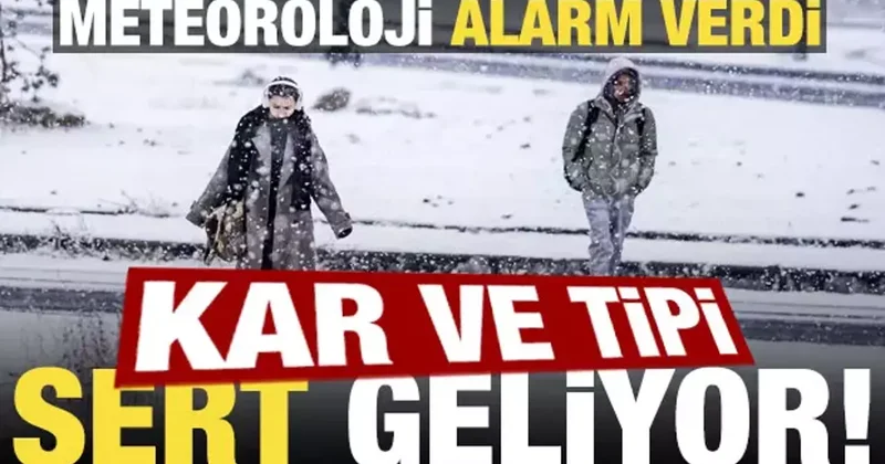 Son dakika: Meteoroloji alarm verdi! Kar ve tipi yolda, Marmara için de uyarı geldi...