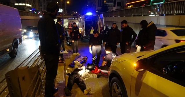 Yavaşlayan trafiği son anda fark etti, önce otomobile ardından bariyere çarptı Antalya Haberleri