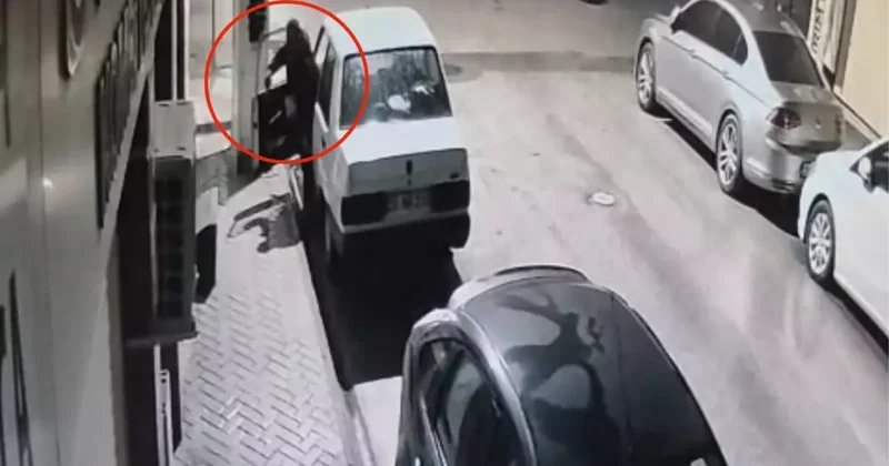 46 saniyede teybi söküp kaçtı, kameraya yakalandı