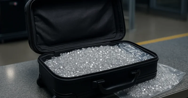 Havalimanında yolcunun el bagajının içinden 11 bin elmas çıktı! Sözcü Gazetesi