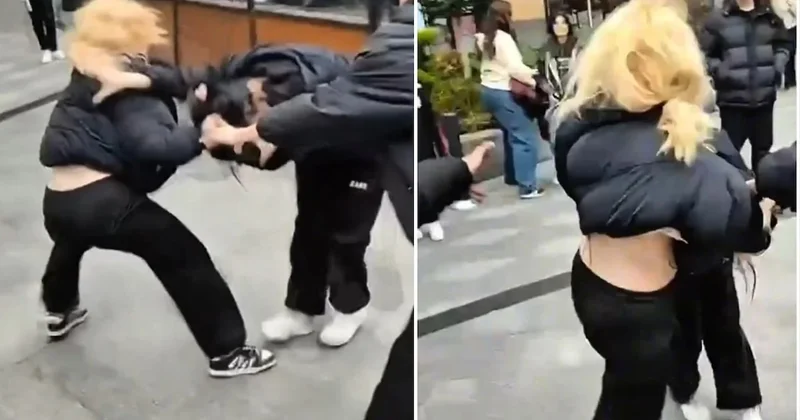 Genç kızlar AVM de birbirine girdi! Erkekler tempo tuttu Sözcü Gazetesi