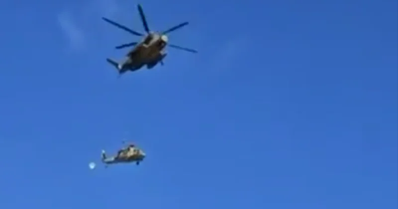 Helikopterle taşınan helikopter yere çakıldı Sözcü Gazetesi