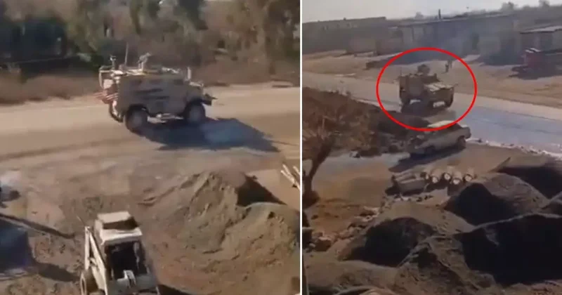 Türkiye nin yanı başında tuhaf işler oluyor! ABD konvoyu böyle görüntülendi