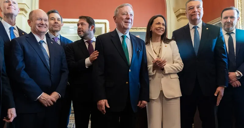 Venezuelalı muhalif lider Machado Washington da