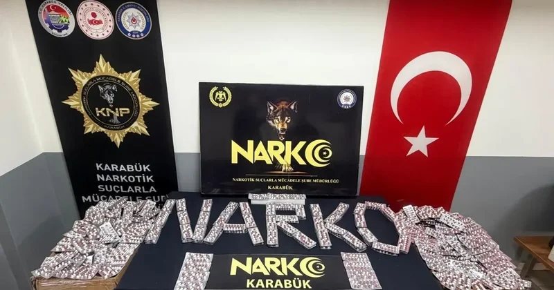 Karabük te 52 bin uyuşturucu hap ele geçirildi: 3 tutuklama