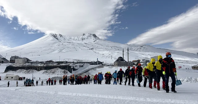 Erciyes te 171 personelin katılımı ile çığ tatbikatı Kayseri Haberleri