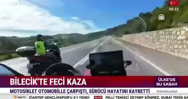 Bilecik te otomobile çarpan motosiklet sürücüsü öldü