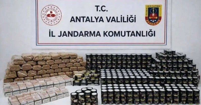 Alanya da jandarmadan kaçak tütün operasyonu