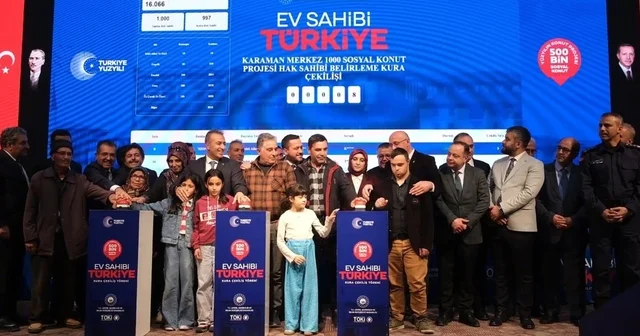 Yüzyılın Konut Projesi nde Karaman da bin 550 hak sahibi kura ile belirlendi Karaman Haberleri