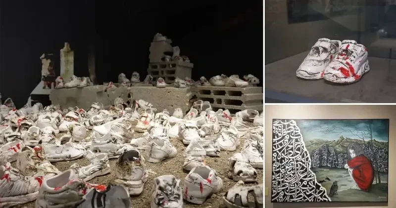 Gazze’de ölen çocuklar için 200 çift ayakkabılık sergi Kültür Sanat Haberleri