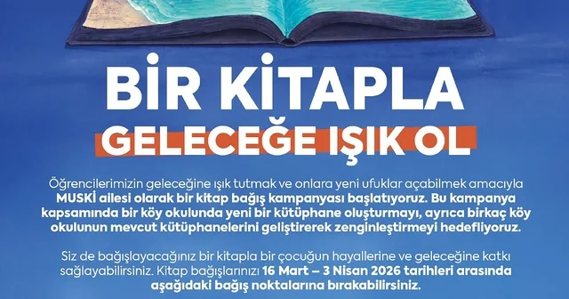 MUSKİ den Bir Kitapla Geleceğe Işık Ol kampanyası Muğla Haberleri