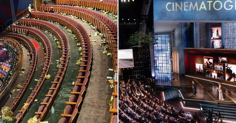 Oscar töreni sonrası salondaki görüntüler gündem oldu