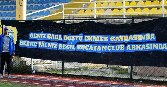 Babasını kaybeden Bucasporlu Berke ye taraftar morali İzmir Haberleri
