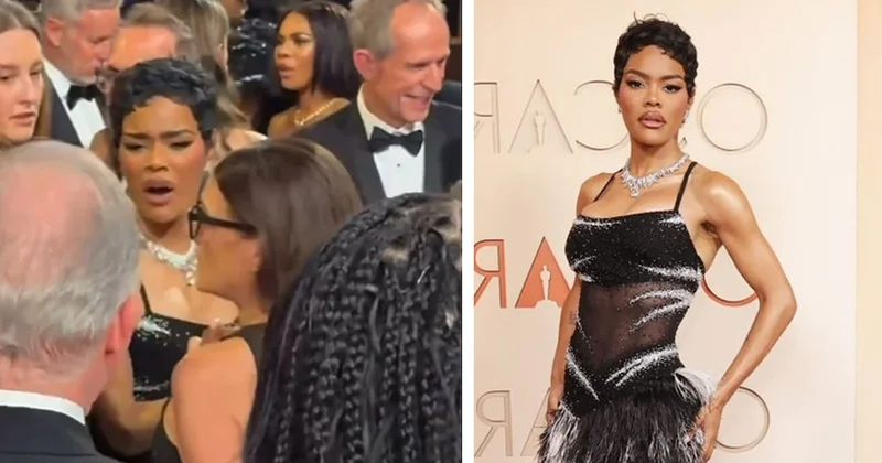 Oscar gecesi karıştı: Teyana Taylor güvenlik görevlisine sert çıktı Sözcü Gazetesi