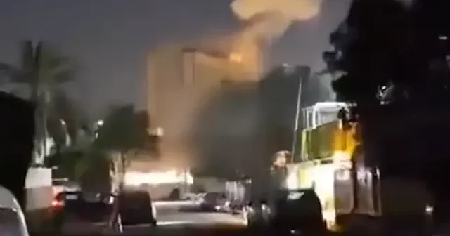 Irak ta çok sayıda patlama sonrası tarihi otel binası isabet aldı VİDEO İZLE