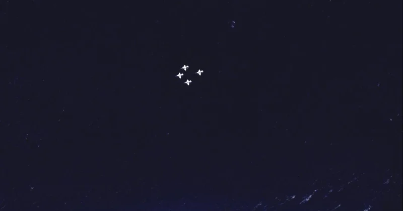 T 38M uçaklarının Çanakkale selamı GÖKTÜRK 1 in objektifinde