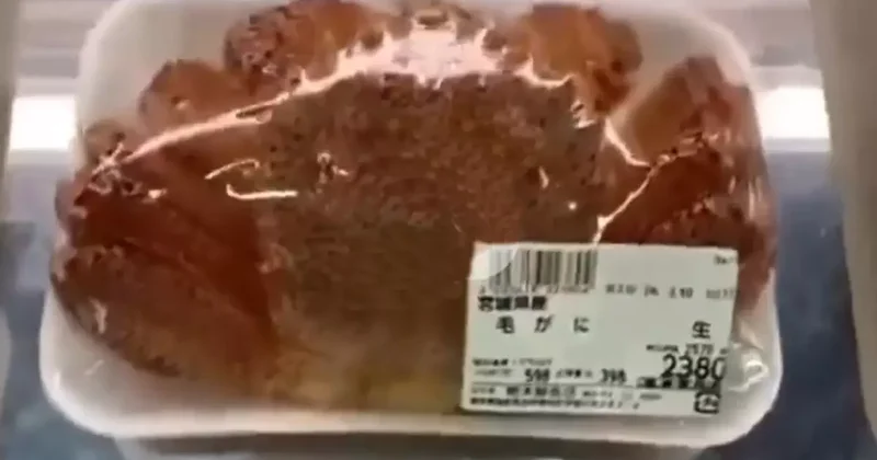 Satılmayı bekleyen yengecin kaçmaya çalıştığı anlar