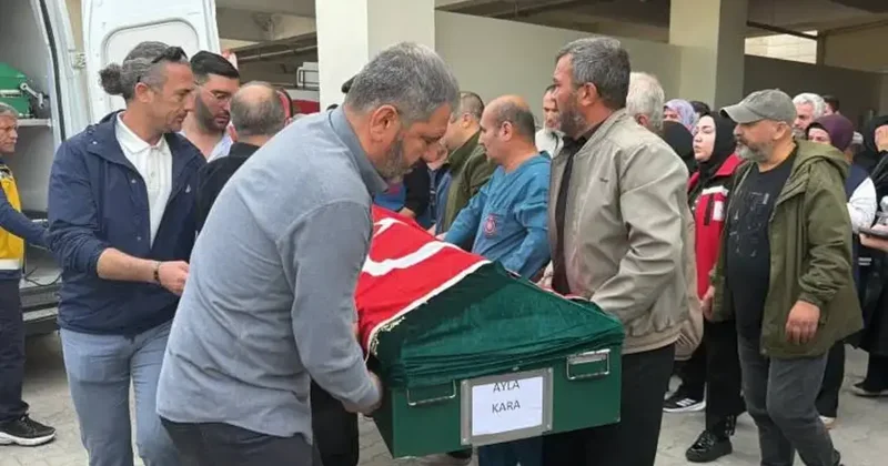Öğretmen Ayla Kara nın son yolculuğu: Eşi cenazede fenalaştı!