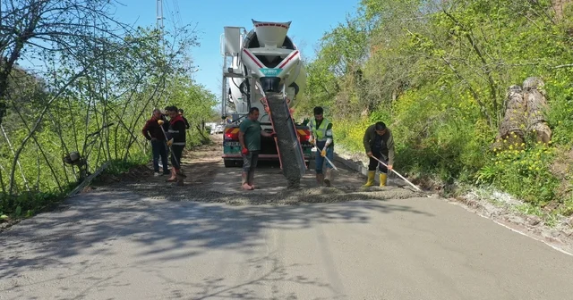 Ordu da beton yol seferberliği sürüyor Ordu Haberleri