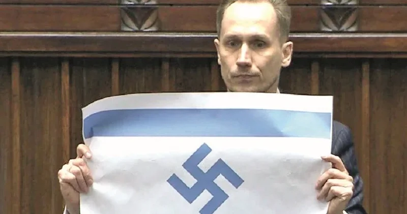 Polonyalı vekilden bayraklı İsrail tepkisi Dünya Haberleri