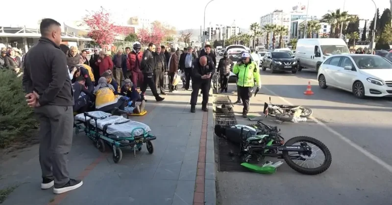 Samsun da motosiklet ile elektrikli scooter çarpıştı: 2 yaralı