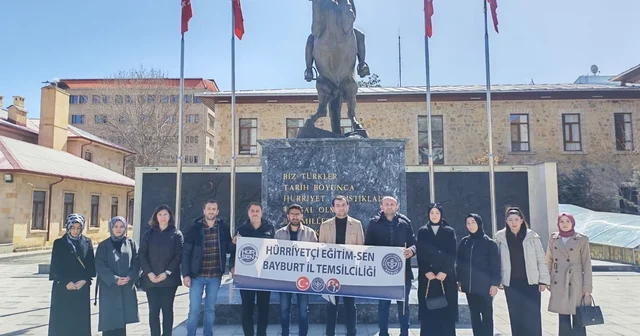 Bayburt ta eğitimcilerden okul saldırılarına tepki Bayburt Haberleri