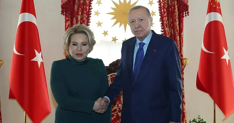 Cumhurbaşkanı Erdoğan, Rusya Federasyonu Meclis Başkanı Valentina Matviyenko yu kabul etti