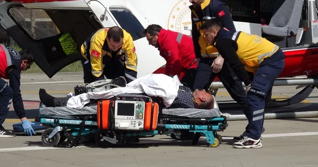 Ambulans helikopter zamanla yarıştı, kalp krizi geçiren hasta hayata tutundu Samsun Haberleri