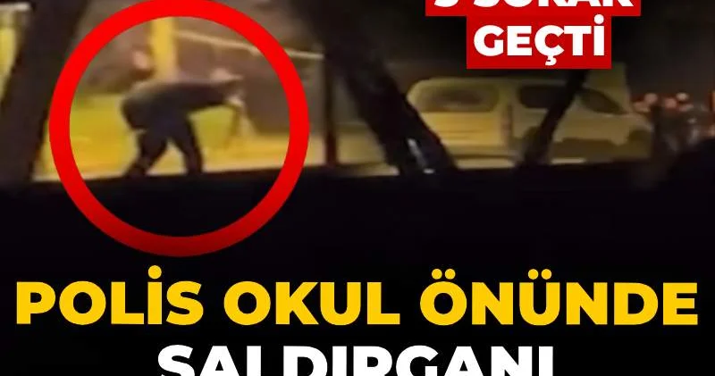 Polis okul önünde saldırganı etkisiz hale getirdi: Çatışa çatışa 3 sokak geçti