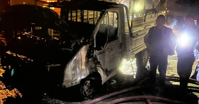 Alevlere teslim olan kamyonet kullanılmaz hale geldi Çorum Haberleri