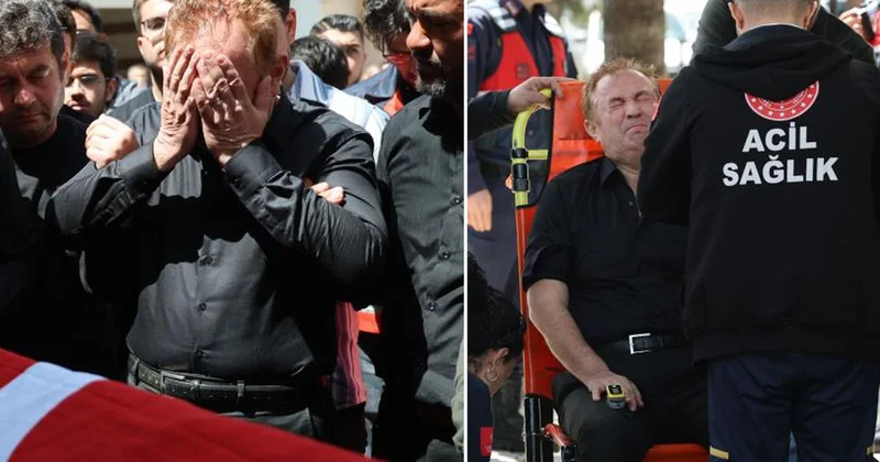 Saldırıda ölen öğretmenin eşi ve çocukları tabut başında gözyaşı döktü